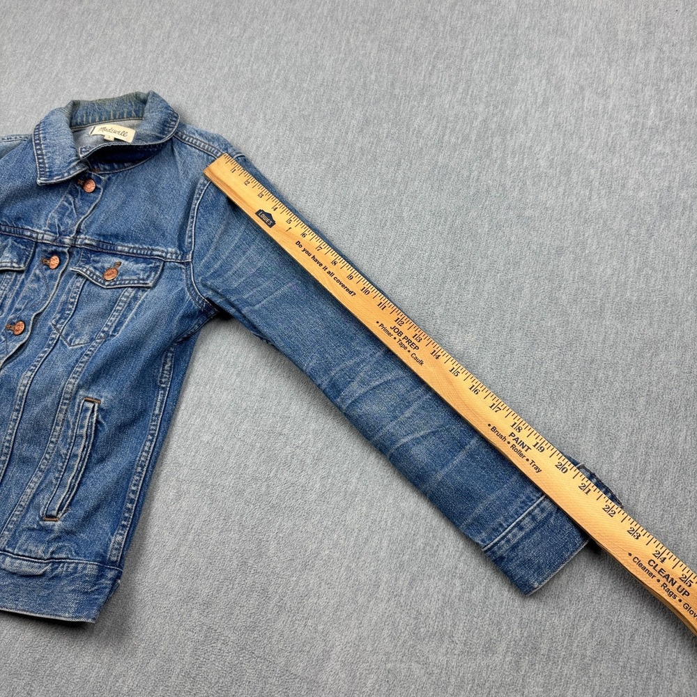 Madewell Denim Trucker Jacket Womens Medium Blue Western Workwear Jean Button Up - Picture 7 of 9